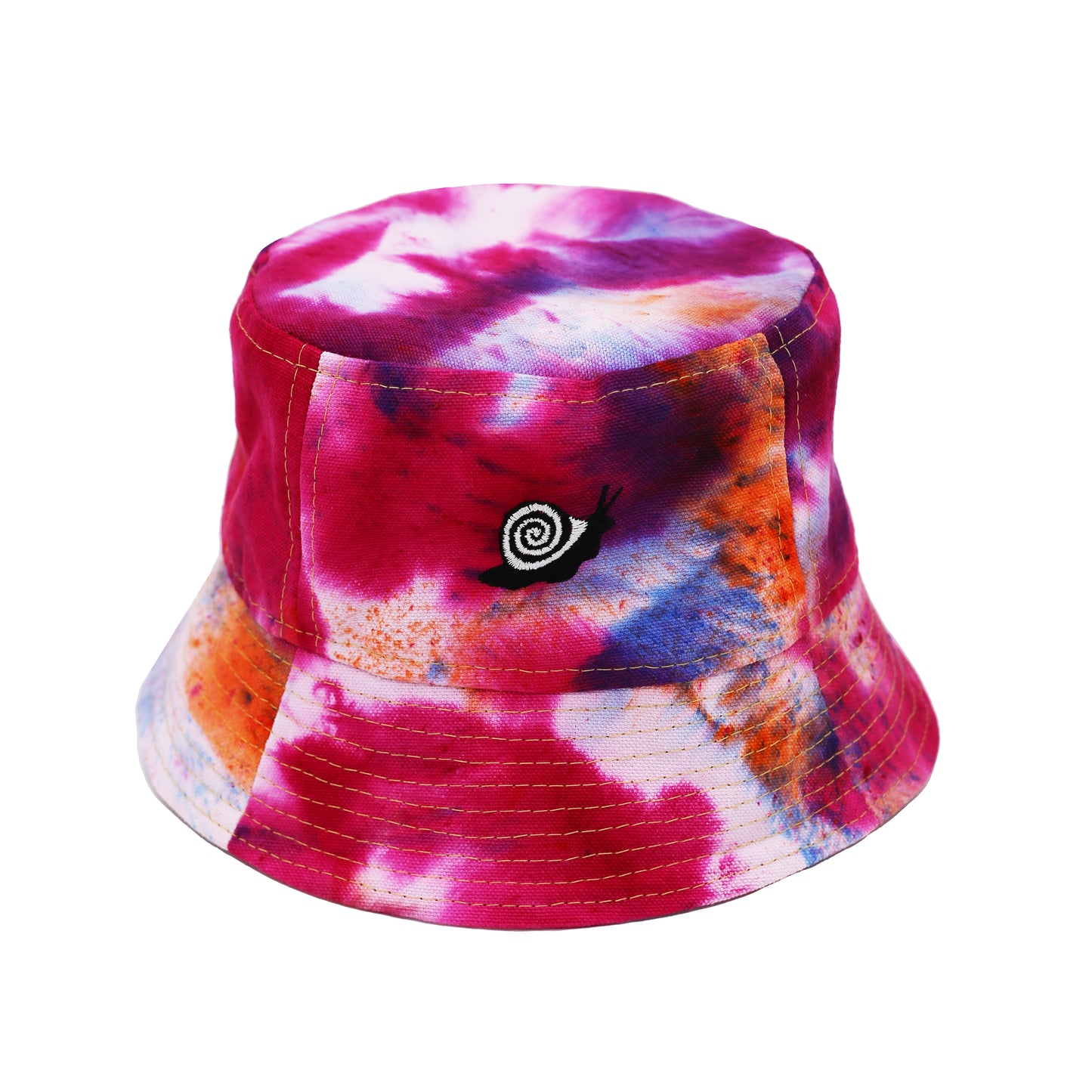 dyed patchwork bucket hats