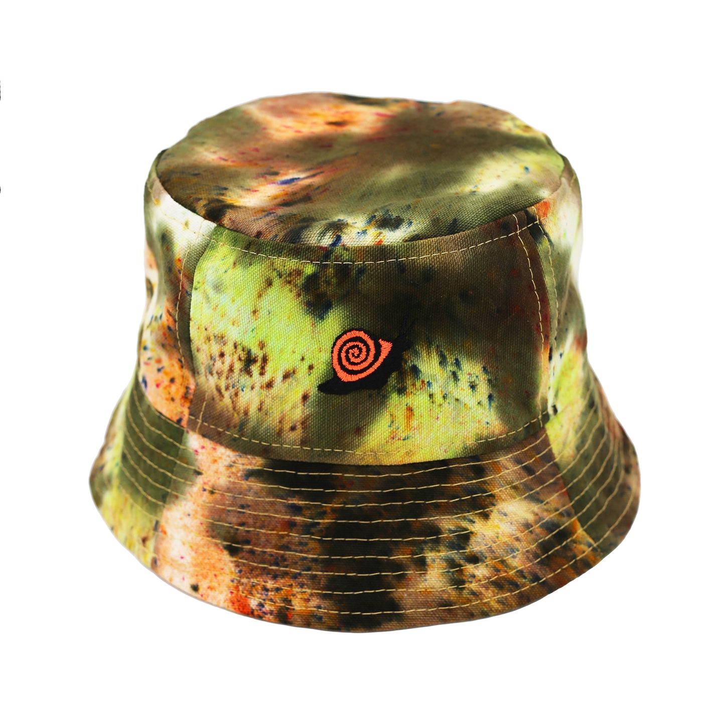 dyed patchwork bucket hats