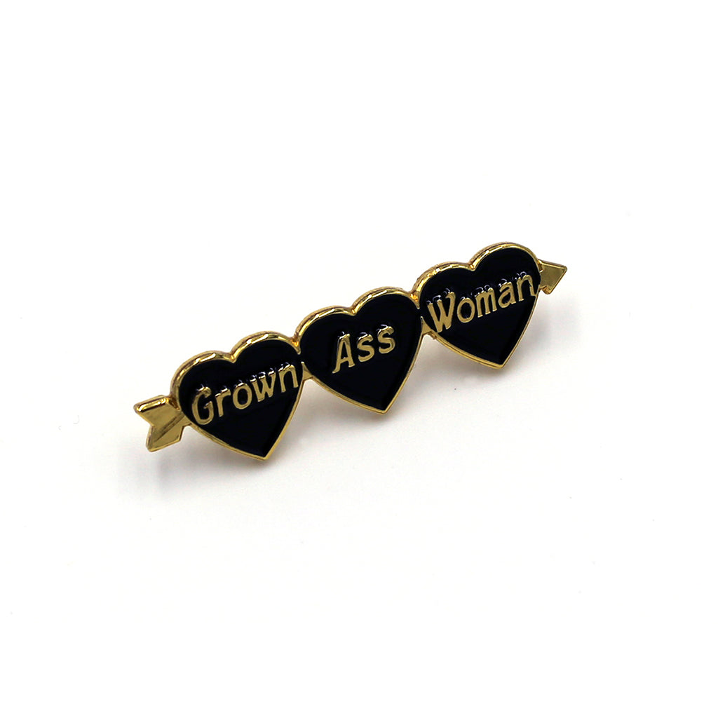 Grown Ass Woman enamel pin