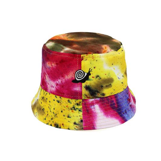 dyed patchwork bucket hats