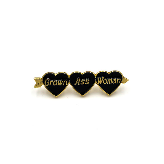 Grown Ass Woman enamel pin